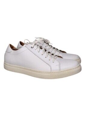 Suitsupply White Leather Low-Top Lace-Up Sneakers Sz 11
